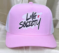 LMG Society Pink Trucker Hat – Signature Script Edition