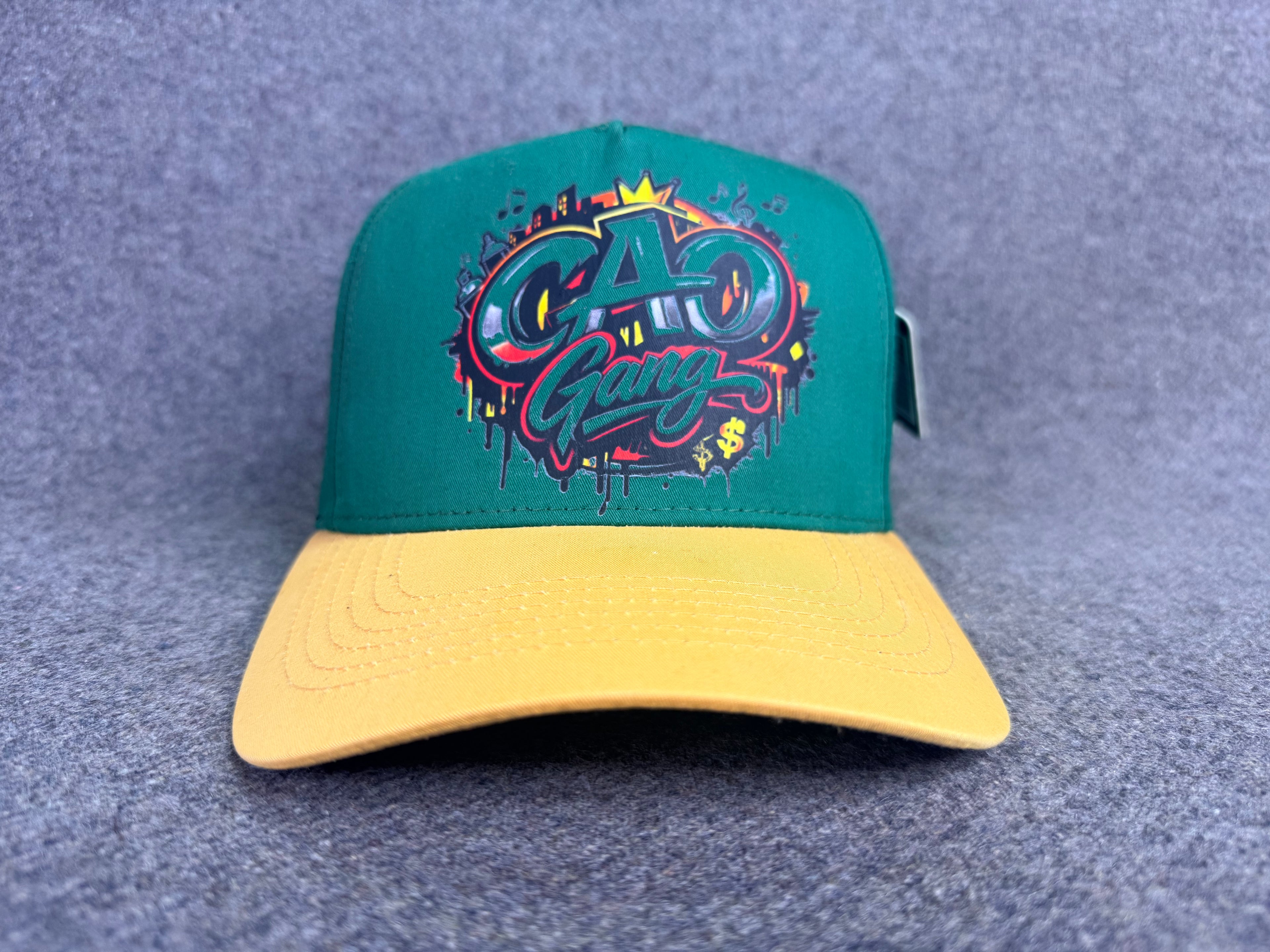 CAO GANG Classic Snapback-Green & Gold Edition