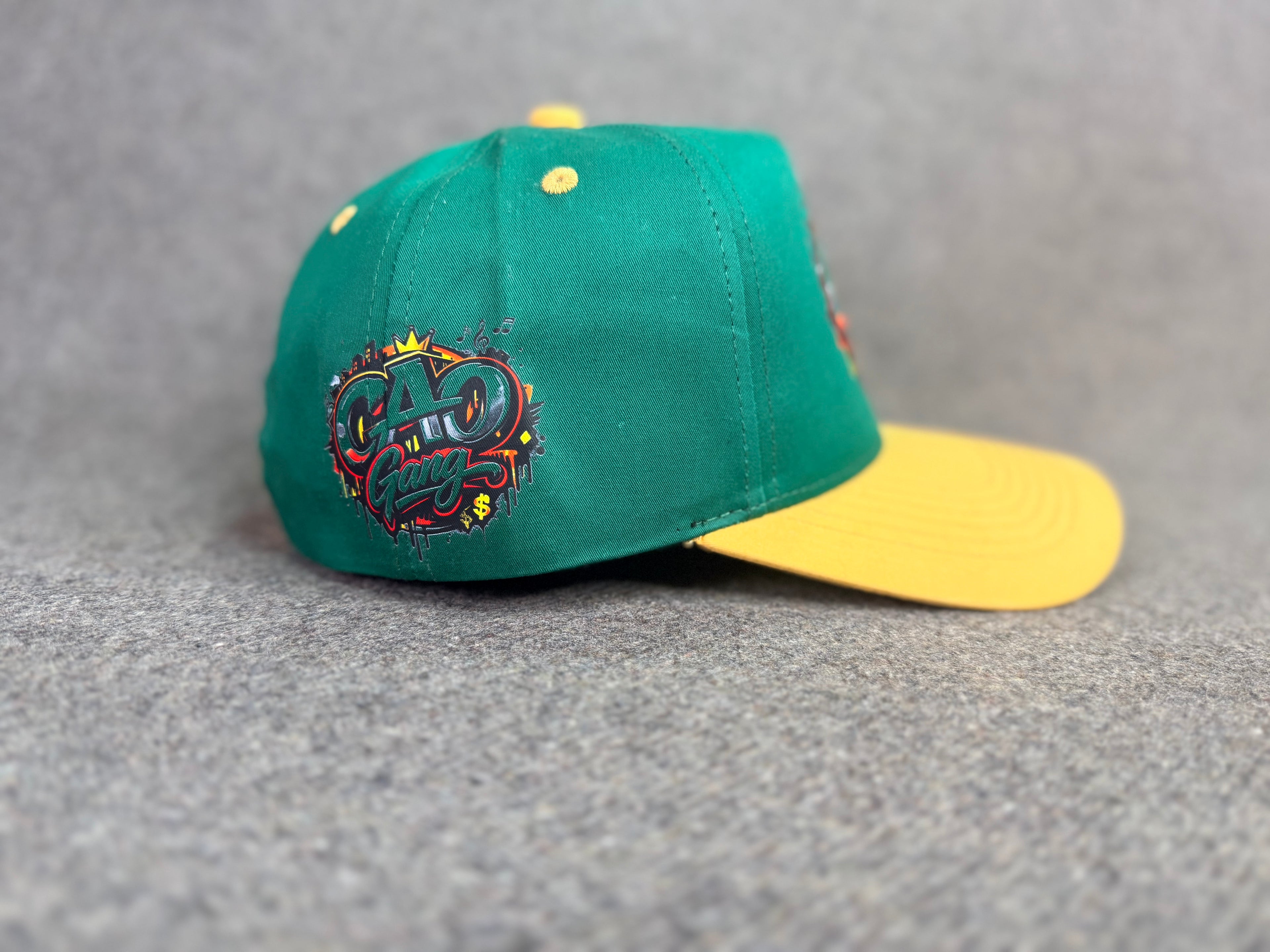 CAO GANG Classic Snapback-Green & Gold Edition