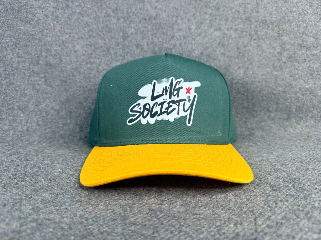LMG Society Classic Snapback- Forest Green & Gold