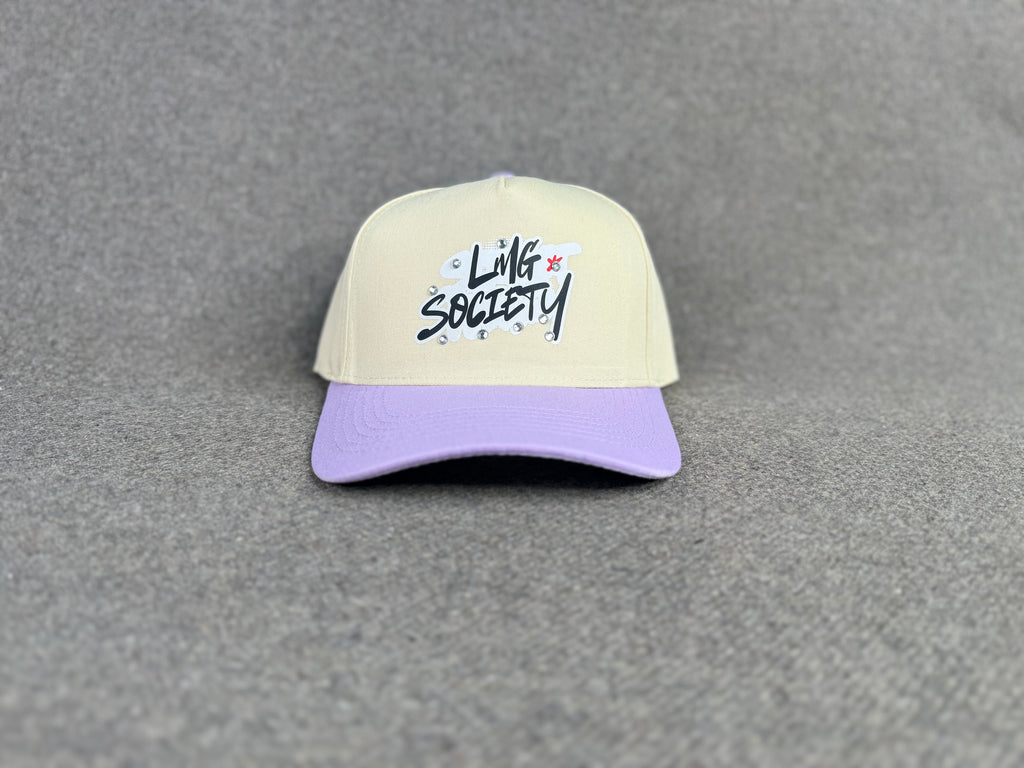 LMG Society Classic Snapback Cream & Lavender with