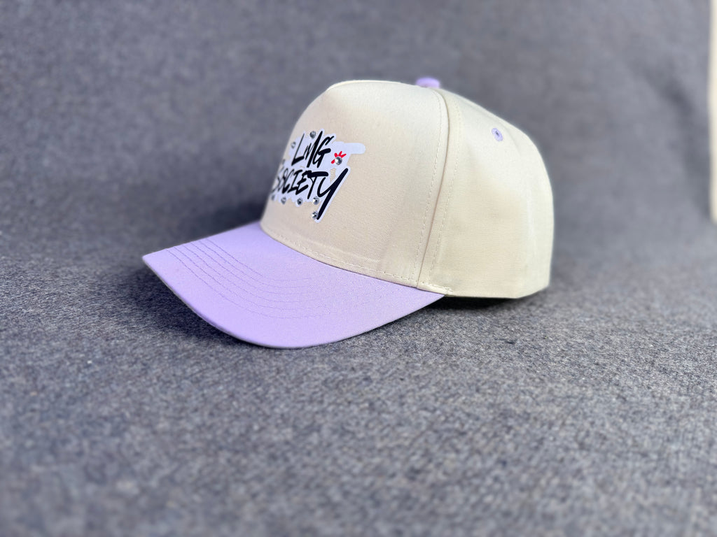 LMG Society Classic Snapback Cream & Lavender with