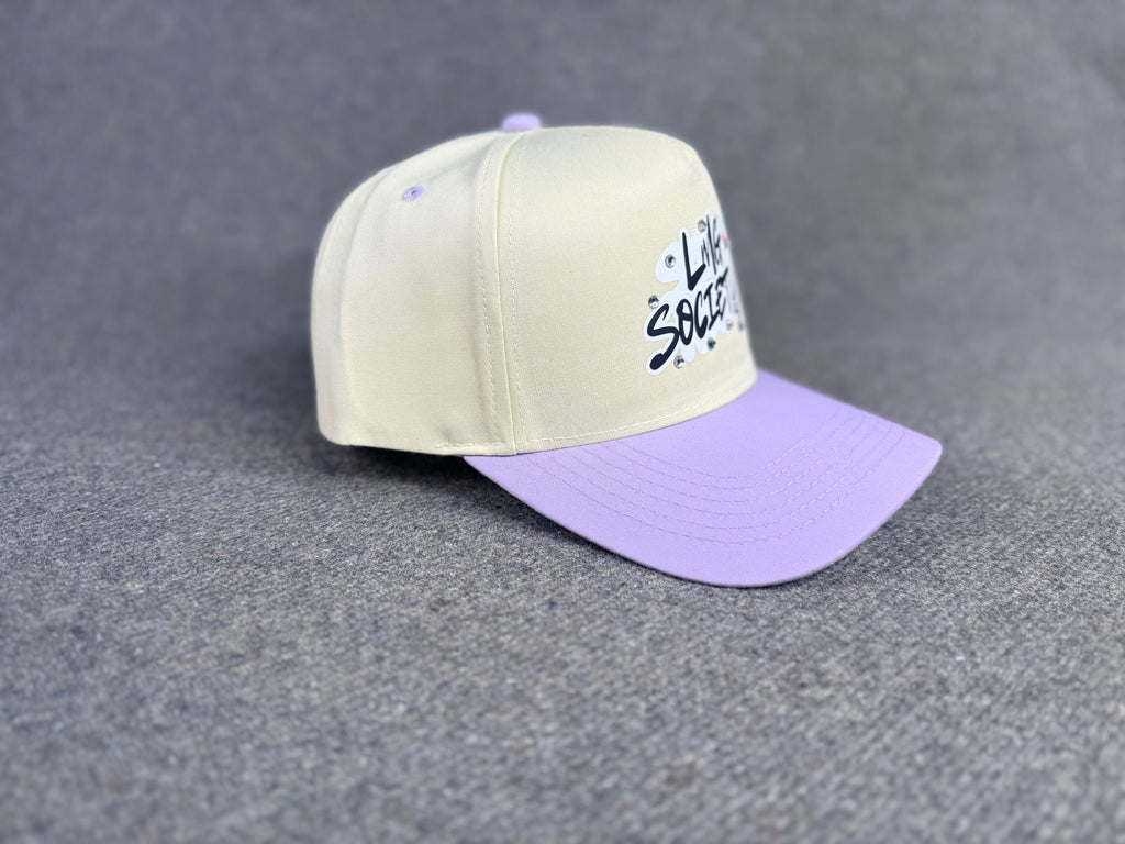 LMG Society Classic Snapback Cream & Lavender with