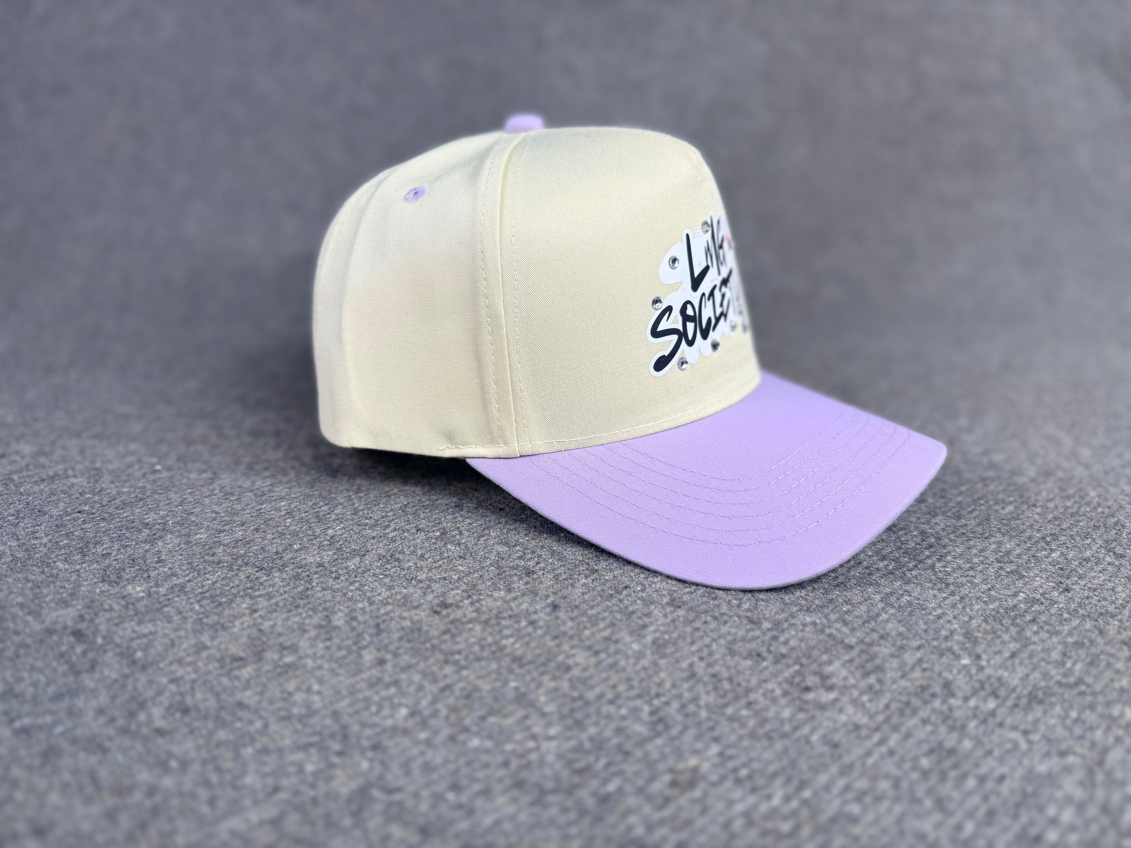 LMG Society Classic Snapback Cream & Lavender with